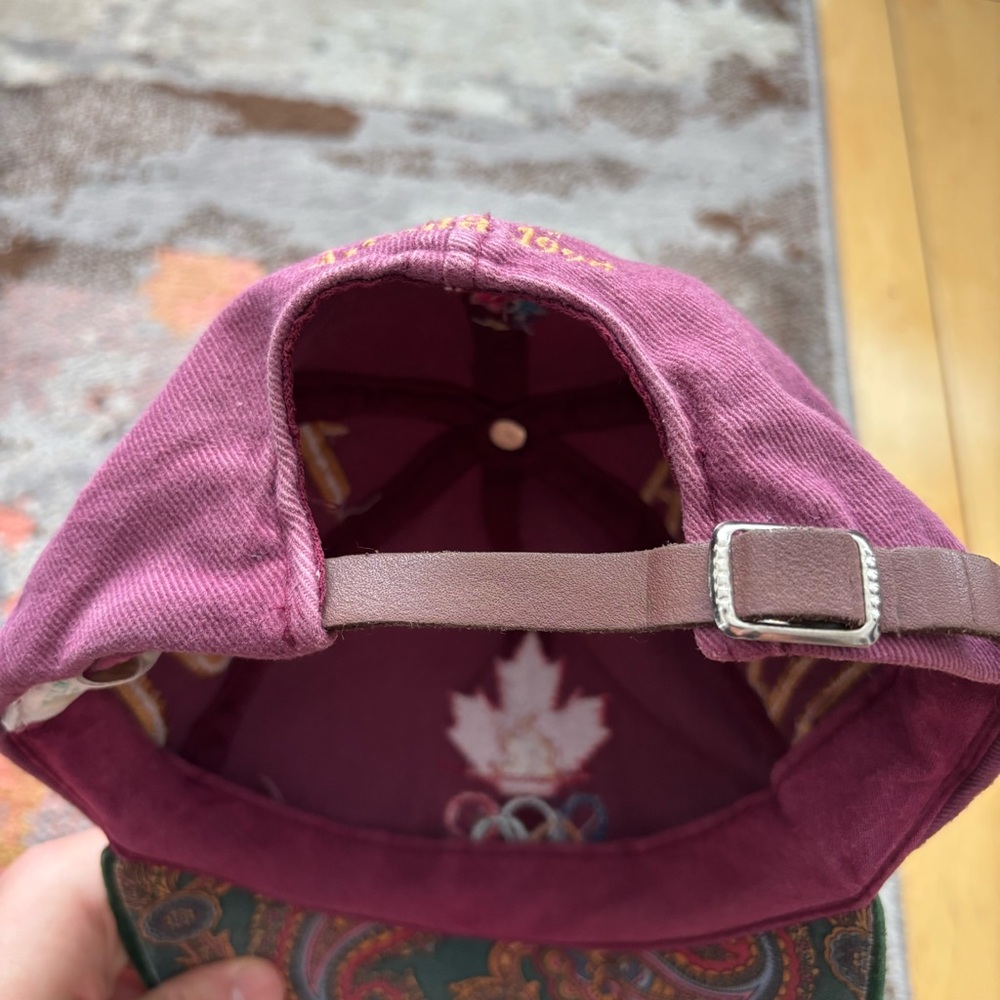 Vintage 1996 Atlanta Olympics Canada Kalson Strapback Adjustable Hat Cap Purple - Picture 8 of 12